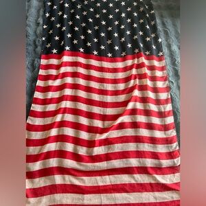 American Flag Scarf 37 X Width 68 In Length, Large